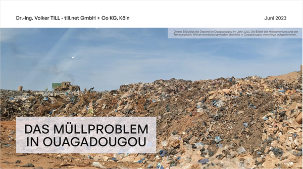Vision: Projekt Mülltrennung / Recycling in Ouagadougou - das Bild zeigt eine Mülldeponie und dient als Link zu der Präsentation bei pitch.com